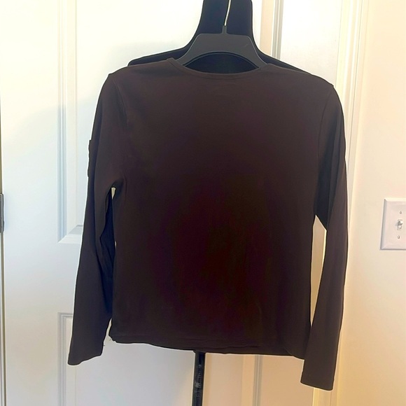 LAUREN RALPH LAUREN PETITE BROWN LONG SLEEVE TSHIRT SZ P/L - Picture 2 of 5